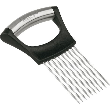 Support à oignons et légumes en acier inoxydable - Trancheuse multifonctionnelle pour outils de cuisine (1/5)