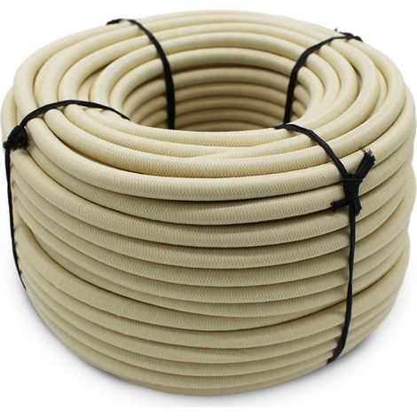 Linxor – Tendeur élastique polyéthylène 25 mètres x 10 mm – Couleur beige – Multibrins caoutchouc naturel traité anti-UV – Pour bâches d’hivernage