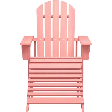 Maison Exclusive - Adirondack-Gartenstuhl mit Fußteil Massivholz