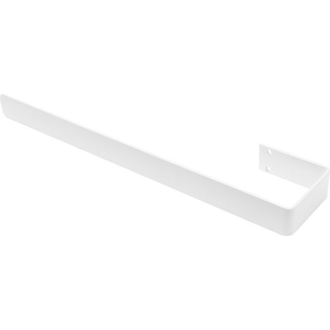 LuxeBath Toallero Baño de 50 cm, Colgador Toallas de Cocina, Soporte de Acero Blanco con Recubrimiento en Polvo, Barra de Pared, Diseño Moderno y Robusto, Portatoallas Fácil de Instalar (1/4)