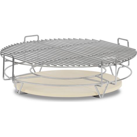 BBQ-Toro Kochsystem für Kamado Ø 52 cm, Edelstahl Smokersystem mit 3 Ebenen, Kamado Zubehör