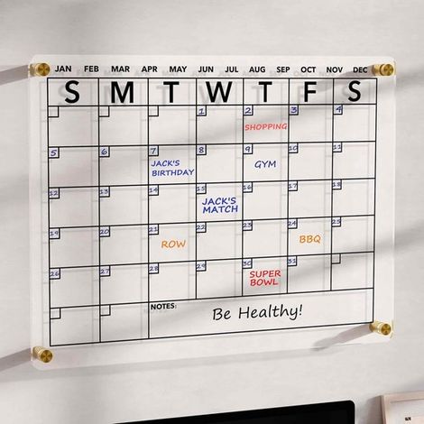 Agenda magnética para nevera – Planificador semanal – 30 x 40 cm – Incluye 8 rotuladores de tiza líquida (1/5)
