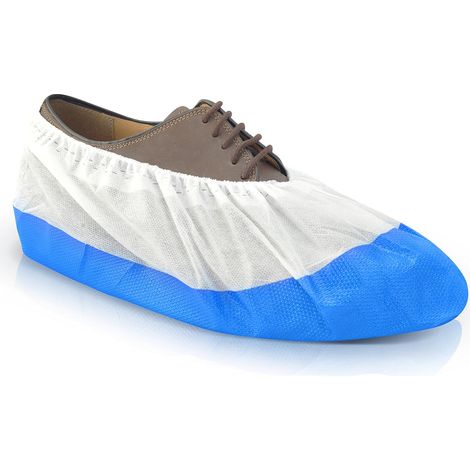 Surchaussures Long Life avec semelles antidérapantes, extra résistantes, imperméables taille unique résistant à la déchirure increvable jetable Intérieur à l'extérieur 50 couvre-chaussures Cou (1/5)