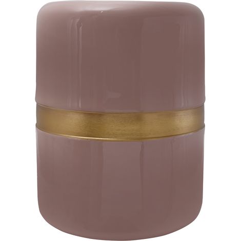 Tavolino Art Deco 450 in metallo rosa antico e oro (1/3)