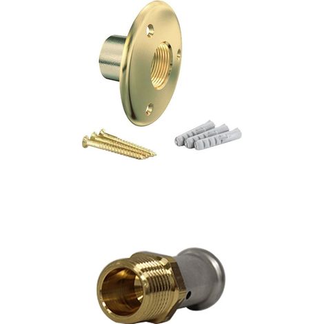 Arcanaute – Raccord à sertir M 1/2" (15/21) TH – Applique pour fixation de robinet de jardin – Laiton brut – Tube multicouche Henco Ø16 (1/5)