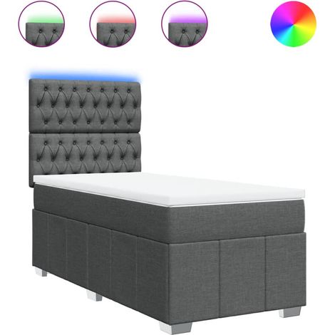 Maison Exclusive - Boxspringbett mit Matratze Dunkelgrau 90x200 c