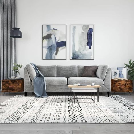 Tavolini Salotto 2 pz Rovere Fumo 50x50x40cm Legno Multistrato vidaXL (1/5)
