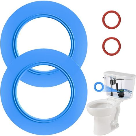 Lot de 2 joints de valve de chasse d'eau pour toilettes American Standard et Eljer, pièces de rechange en silicone pour 73011110070A, pour modèles Champion 4 et Titan 4 avec joints toriques (1/5)