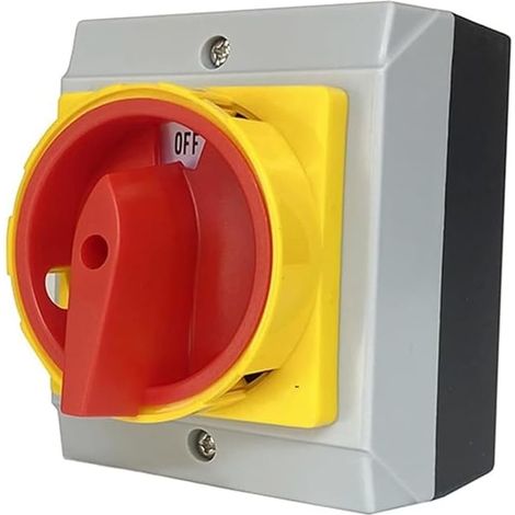 Interrupteur Verrouillage Fixe Rotatif avec Boitier Etanche 32A 3Phases 2 Positions On-Off (1/5)