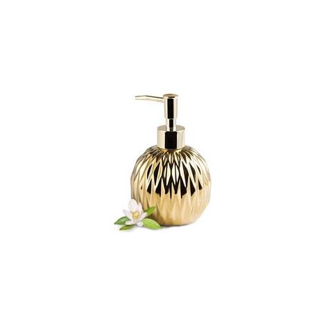 Distributeur de Savon Liquide Céramique Doré Style Ferme Moderne 400ml, Parfait pour Salle de Bain et Cuisine Élégantes