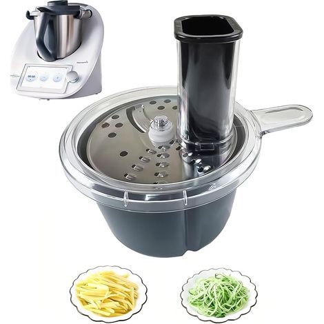 Coupe Legumes Multifonctions, Robot Cuisine Pour TM5 TM6 ABS Et Acier Inoxydable Spiraliseur De Légumes Traitement Efficace Des Légumes Adapté À La Préparation Culinaire (1/5)