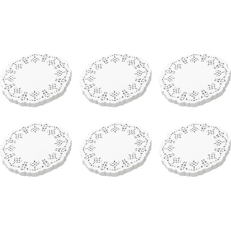 Napperons en papier dentelle, 600 pièces, sets de table ronds décoratifs de 11,5 cm, doublures pour gâteaux, desserts et autres gourmandises. (1/5)