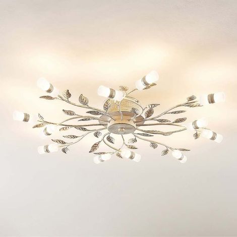 [NEUWERTIG] B-Ware Lindby Deckenleuchte Bolonia LED Lampe Leuchte bronze weiß Ø80cm 32W 3000K (1/2)