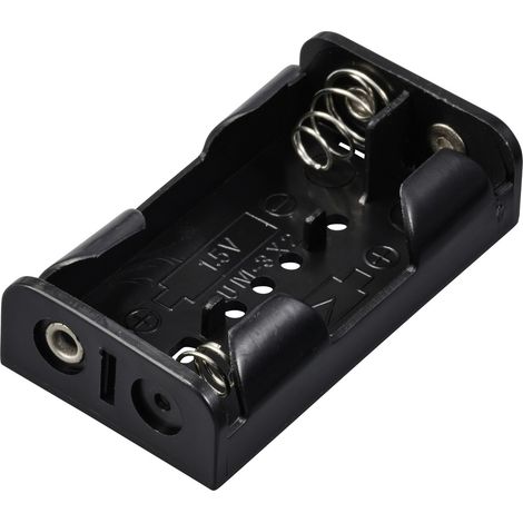 TRU COMPONENTS TC-13220524 Support de pile 2x LR6 (AA) raccordement à souder (L x l x H) 60 x 33 x 1