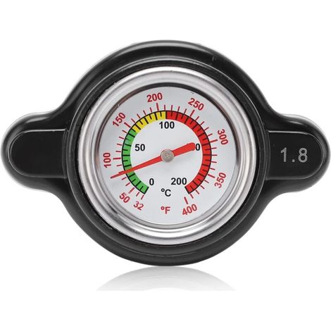 Bouchon de Radiateur avec Jauge de Température, 1,8 Bar Bouchon De Radiateur Moto Capuchon Thermostatique Remplacement de Surveillance en Temps Réel Haute Pression (1/5)