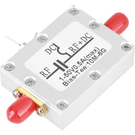 RF coaxial blocker bias feeder 1 PC Bias Tee 10MHz-6GHz Wideband radio frequency coaxial bias 10MHz-6GHz