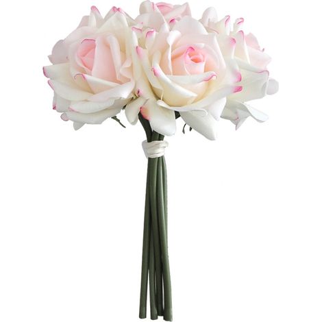 Un bouquet de 5 roses artificielles avec tiges – parfait pour la Saint-Valentin, les mariages et la décoration intérieure. (1/5)