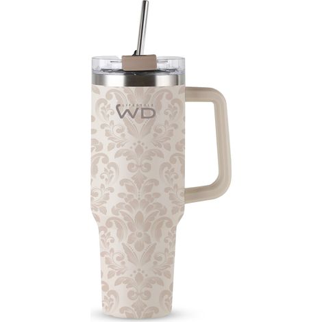 WD LifeStyle Mug Americana in Acciaio Inox 1,2 Lt Decoro Damascato (1/3)
