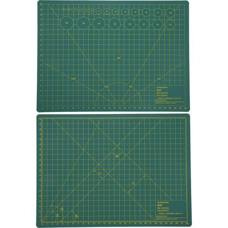 A4-Schneidematte 30 x 22 cm, 2er-Set, strapazierfähiges, selbstheilendes PVC, Schneidebrett für Scrapbooking und Patchwork (1/5)