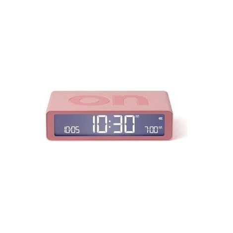 Lexon Flip Classic Wecker Rosa modernes, kompaktes Design