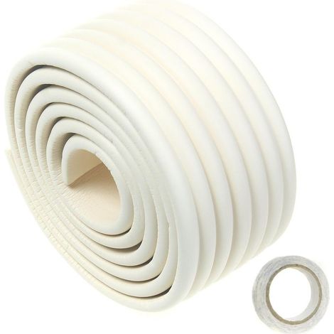 GROOFOO Universel Rouleau en Mousse, 200cm x 80mm x 8mm, Epaissir Mousse Antichoc Sécurité épreuvage pour Bébé/Enfants Kits. Tout Usage Anti-Crash Protection, Souple et Flexible,Beige (1/4)