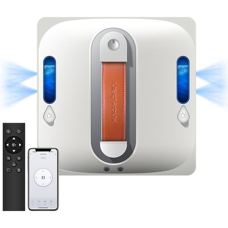 Robot lave-vitres intelligent S11, aspiration 3000Pa, pulvérisation 4 directions, contrôle App/télécommande, UPS anti-chute, blanc