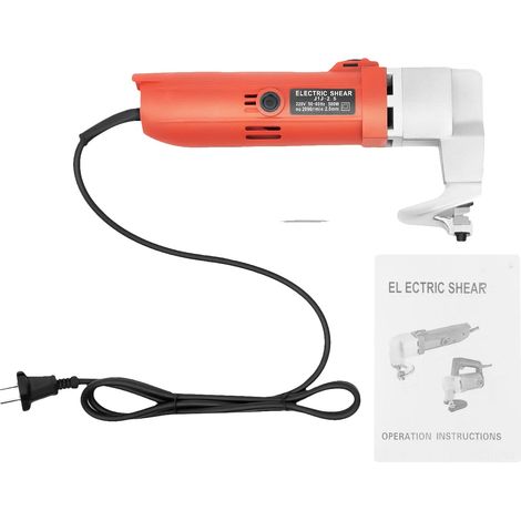 Cisailles Métalliques Électriques, Design Portable, Performance de Coupe Efficace, Rouge, UE (1/2)
