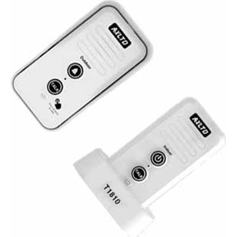 Sonnette d'interphone sans Fil, Tlavertisseur Personnel tanche Lue Porte 500 M pour Bureau Familial (Blanc) (1/5)