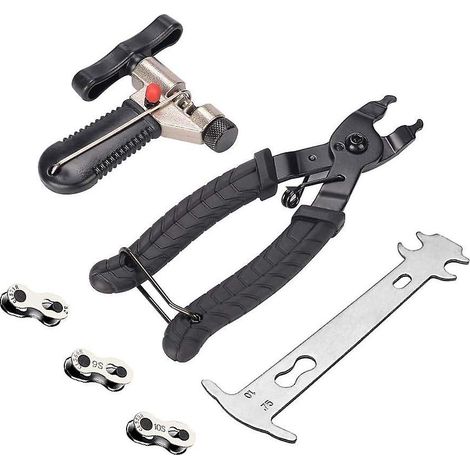 Kit d'outils de réparation de chaîne de vélo + Chaîne de vélo + Chaîne + 3 paires de maillons de chaîne de vélo (1/5)