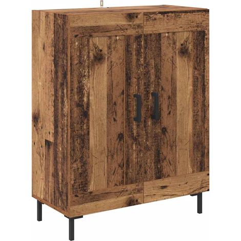 Buffet,Meuble de Rangement,Bahut Bois Ancien 69,5 x 34 x 90 cm Bois d'ingénierie et fer CFW876156 (1/5)
