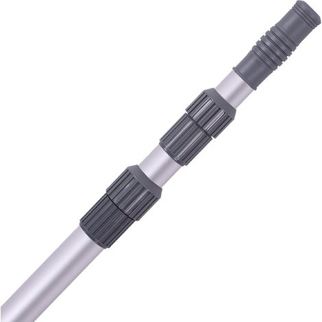 Telescopic Aluminium Swimming Pool Pole 366 cm for Cleaning Reinforced Aluminium, Lightweight, Adjustable 104-366 cm, Universal 3 cm Connection, for Landing Net, Brush, Suction Head (1/5)