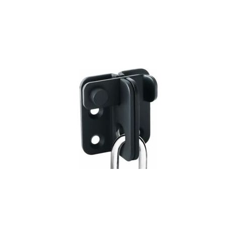 Serratura per porta scorrevole, lucchetto, chiavistello, cinghia di bloccaggio, gancio antifurto, acciaio inox, finitura nero opaco - Crezuo