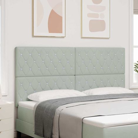 vidaXL Cabecero Gris Claro 180 cm Terciopelo (1/5)