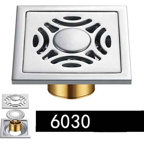 (6030-2)Shower Drain Thick Stainless Steel Floor Drain Ordinary Bathroom Toilet Kitchen Balcony Dedicated To prevent odor BaIDaiMoDeng (1/4)