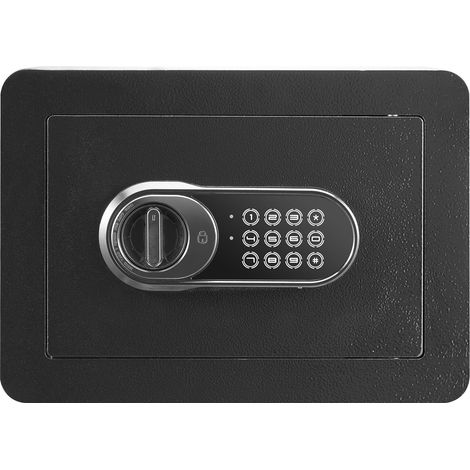 Coffre-fort mural 14,2 L, acier sécurisé avec clavier digital et 2 clés, idéal pour protéger argent, bijoux, documents à domicile ou à l'hôtel, dimensions 35,1 x 24,9 x 24,9 cm. (1/5)