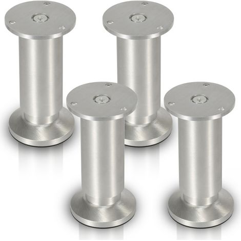 SWANEW 4X Piedini per mobili Piedini regolabili Piedini per divani Piedini regolabili per mobili-Alluminio-100mm (1/5)