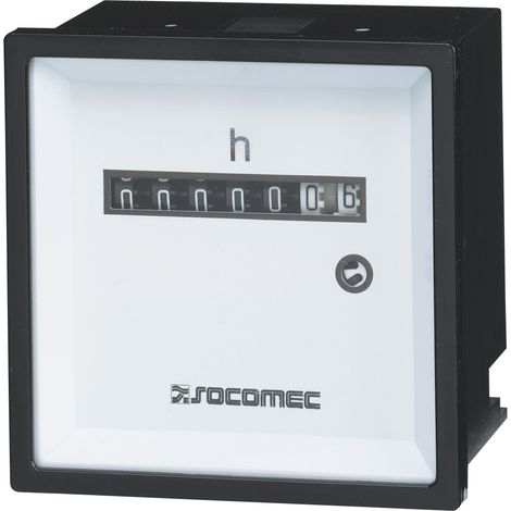 Compteur Socomec Heures 10  80 V c.c. Mécanique 6 digits