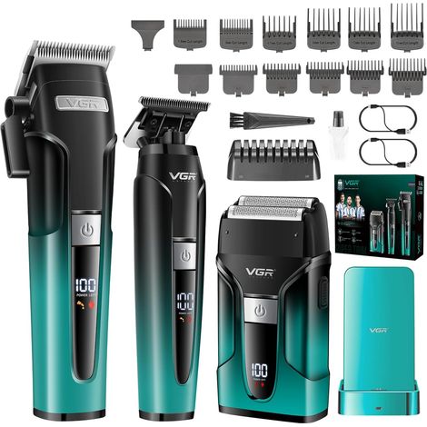 694 Tondeuse Cheveux Hommes Kit Équipé Lames en Céramique (1/5)