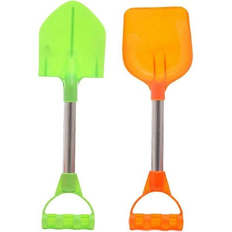 Lot de 2 pelles à sable créatives et portables pour enfants, idéales pour le dragage du sable et les jeux de plage. (1/5)