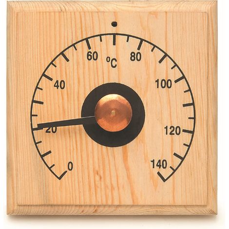 Saunathermometer, 0140 ℃ Saunaraumthermometer Holz-Innenthermometer Temperaturanzeige für wandmontierten Saunaraum