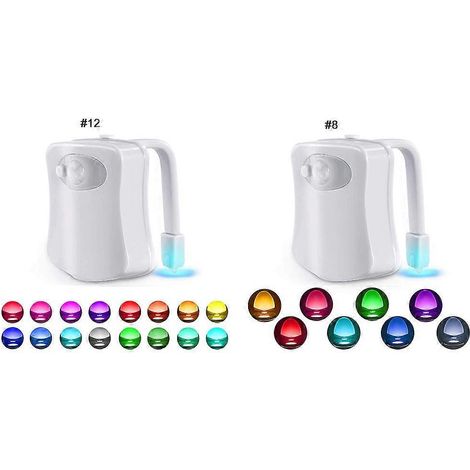 Veilleuse WC avec LED à couleurs changeantes et détecteur de mouvement (1/4)