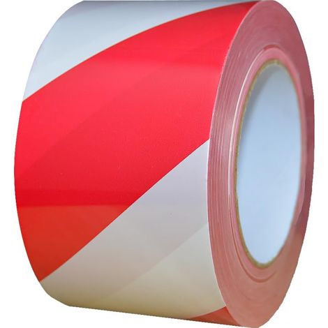 Ruban de signalisation non adhésif rouge et blanc 7,5 cm x 200 m – Pour la clôture et le marquage des zones dangereuses