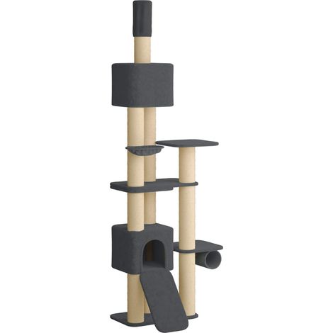 Árbol para gatos del suelo al techo con poste de sisal vidaXL (1/5)
