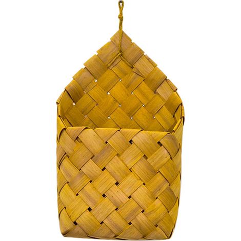 Panier à fleurs mural en bois, pots de artisanaux (1/5)
