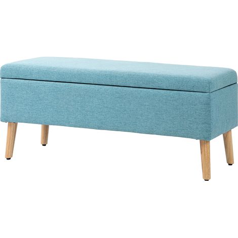 Établi bleu jusqu'à 220 kg espace rangement aspect lin 110x39x45 cm