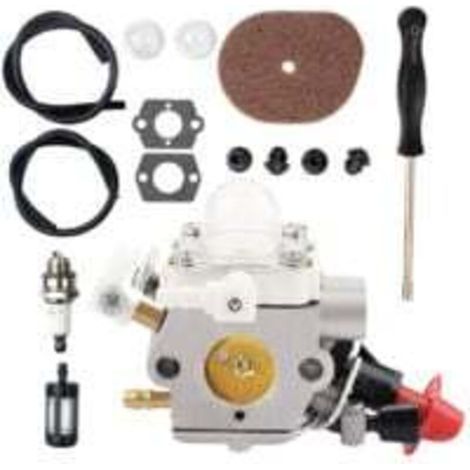 YMYNY C1M-S207A FS56RC FS56 Vergaser-Kit für Stihl C1M-S207 FS 56 RC 56RC FS56R FS40 FS50 FS56 FS70 FS70R FS70RC KM56 KM56RC Trimmer Unkrautfresser Vergaser ersetzt OEM 4144-120-0603 4144-120-0600 (1/4)
