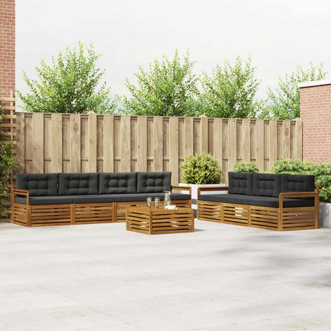 Teenpull – Outdoor-Sofagarnitur 8 Stk. Natur und Anthrazit (1/5)