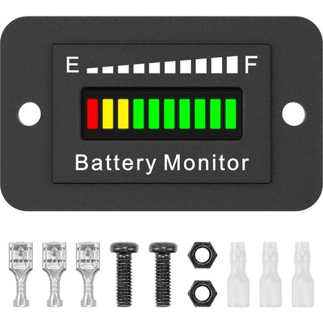 Indicateur de charge de batterie à LED 12 V 24 V 36 V 48 V 60 V 72 V pour batteries lithium-ion (1/5)