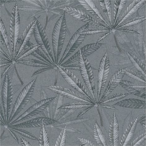 Nature wallpaper wall Profhome 399842 hot embossed non-woven wallpaper slightly textured with floral ornaments matt grey basalt grey light grey 5,33 m2 (1/5)