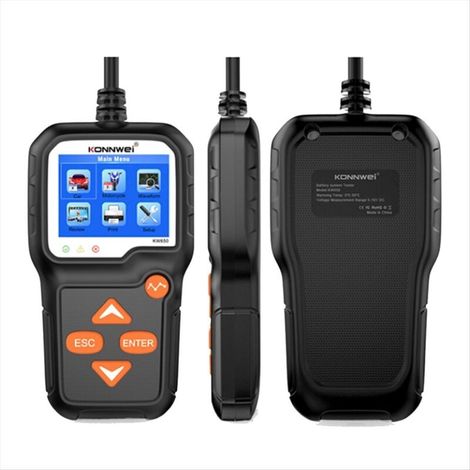 KW650 Car Battery Tester 6V-12V 100-2000 for Automotive, Marine Vehicles, and Motorcycles